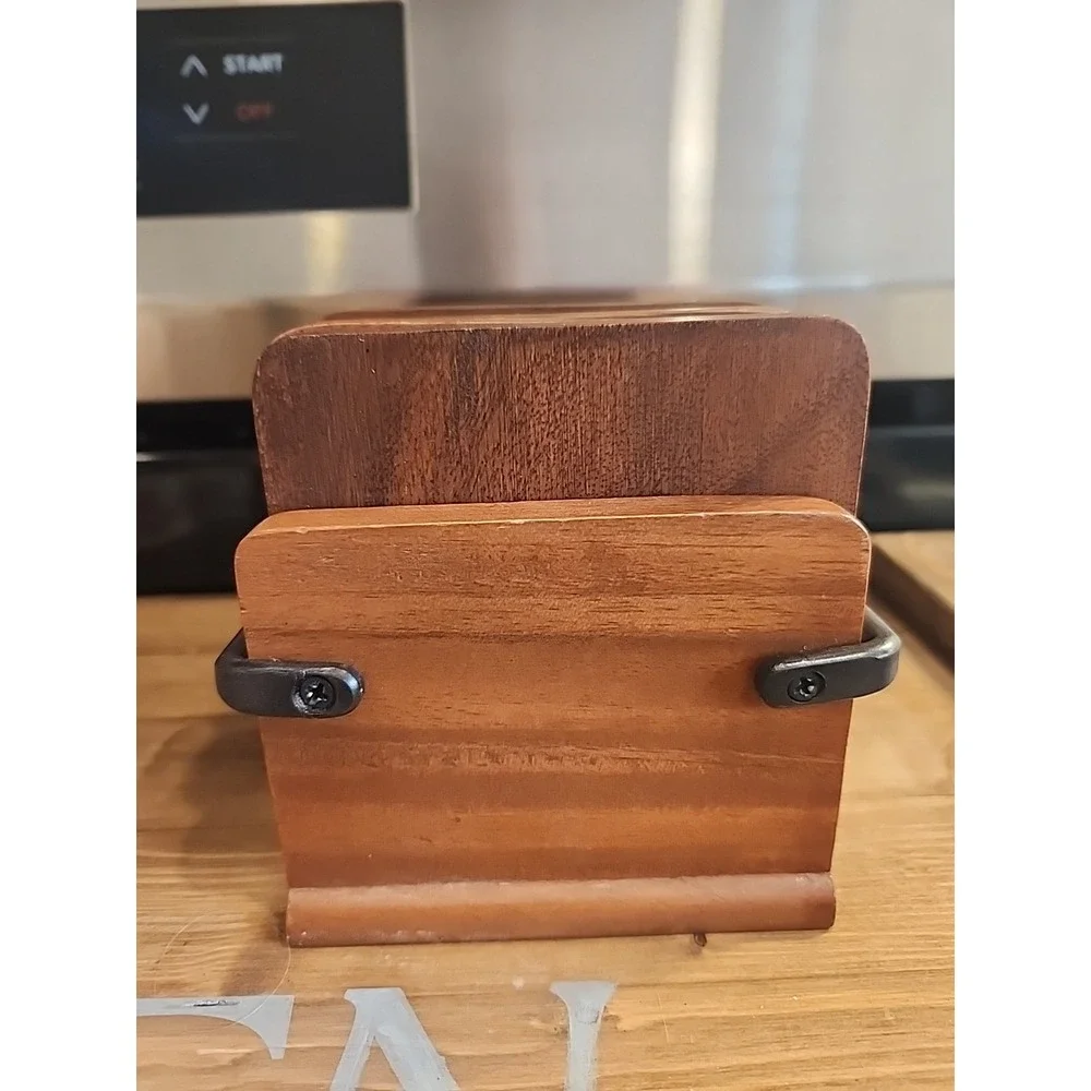 Made In THAILAND-6 Wooden Coaster Set Square‎ Holder